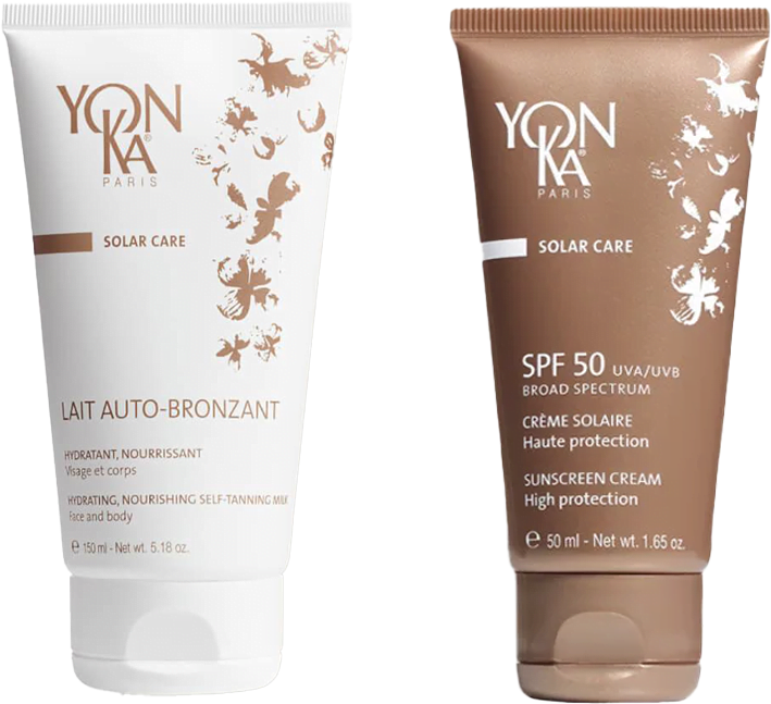 Yonka Sun Products Yonka's SPF 50 and Yonka's Lait auto bronzant.